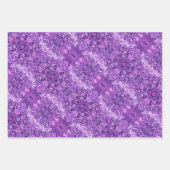 紫、ピンク、白の渦巻きパターンの濃淡 ラッピングペーパーシート (正面)