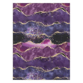紫、ピンク、金ゴールドグリッター瑪瑙パターン テーブルクロス (正面)