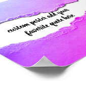 紫、ピンク、青の引用文を追加する ポスター (角)