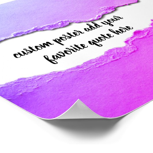 紫、ピンク、青の引用文を追加する ポスター (角)