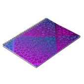 紫、ピンク、青モザイク非対称モダン非対称 ノートブック (左側)