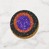 紫、フェイクオレンジ、黒のグリッター |ハロウィーン コンフェッティ (スモール正面)