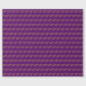 紫、フェイク金ゴールド15番目(15番目)のイベント ラッピングペーパー (フラット)