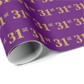 紫、フェイク金ゴールド31位（31位）イベント ラッピングペーパー (ロールコーナー)