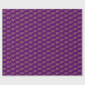 紫、フェイク金ゴールド35位(35位)イベント ラッピングペーパー (フラット)