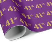紫、フェイク金ゴールド41位（41位）イベント ラッピングペーパー (ロールコーナー)