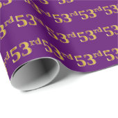 紫、フェイク金ゴールド53位（53位）イベント ラッピングペーパー (ロールコーナー)