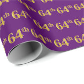 紫、フェイク金ゴールド64位（64位）イベント ラッピングペーパー (ロールコーナー)