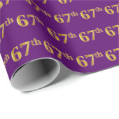紫、フェイク金ゴールド67位（67位）イベント ラッピングペーパー (ロールコーナー)