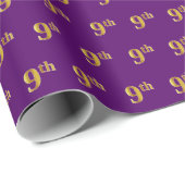 紫、フェイク金ゴールド9位(9位)イベント ラッピングペーパー (ロールコーナー)