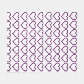 紫 フリースブランケット (正面(横))