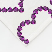 紫 フリースブランケット (角)