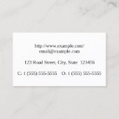 紫、プロフェッショナルプロファイルカード 名刺 (裏面)