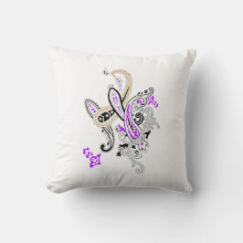 紫 – マゼンタ、赤みがかったオレンジ、黄色がかった青ガーリー クッション