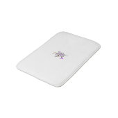 紫 – マゼンタ、赤みがかったオレンジ、黄色がかった青ガーリー バスマット (アングル)