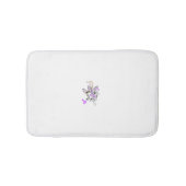 紫 – マゼンタ、赤みがかったオレンジ、黄色がかった青ガーリー バスマット (正面)