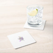 紫 – マゼンタ、赤みがかったオレンジ、TealiPaper Coaster スクエアペーパーコースター (インサイチュ)