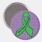 紫&ライムグリーンライム病認識度磁石 マグネット (正面/裏面)