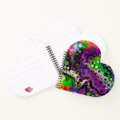 紫、ライムグリーン、黒大理石の流体アート ノートブック (内部)