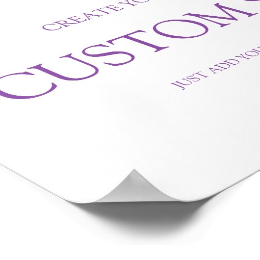 紫+ラベンダーフローラ独自のサインを作成 ポスター (角)