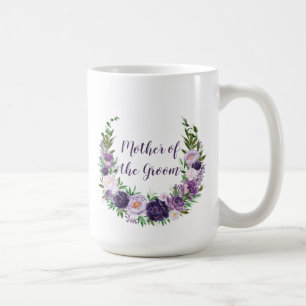 紫、ラベンダー、ピンクのバラの花婿の母 コーヒーマグカップ
