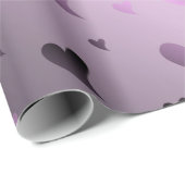 紫、光沢、星、金属、構造、薄紫 ラッピングペーパー (ロールコーナー)