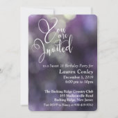 紫《写真》ぼけ味ライトSweet sixteen1 招待状 (正面)