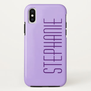 紫、名パーソナライズされた前、頑丈 iPhone X ケース