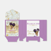 紫|大理石金ゴールドと白アフリカファンシープリンセス フェイバーボックス (折り畳みなし)