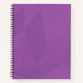 紫、幾何学的、カッコいいトレンディー、モダンシンプル芸術 ノートブック (正面)