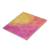 紫、明るい赤紫色、黄色のオレンジ色のモダン抽象芸術 タイル (側面)