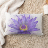 紫《植物》スイレン花7 ランバークッション (ブランケット)