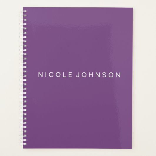 紫/毎週/毎月のプランナー プランナー手帳 (正面)