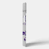 紫、灰色の蝶フローラiPadエアケース Case-Mate iPhoneケース (裏面 / 右)