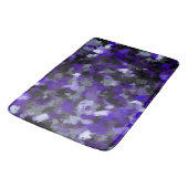 紫、灰色、黒、青の抽象芸術 バスマット (アングル)