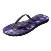 紫、灰色、黒、青の抽象芸術 ビーチサンダル (アングル)