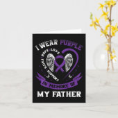 紫 父を偲んで お父さん 膵臓がん B カード (黄色い花)