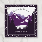 紫、白い山と水玉模様結婚ズ フェイバータグ (正面)