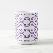 紫（白い巻物） コーヒーマグカップ (中央)