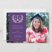 紫+白ローレルはかりで測リース写真 案内状 (正面)