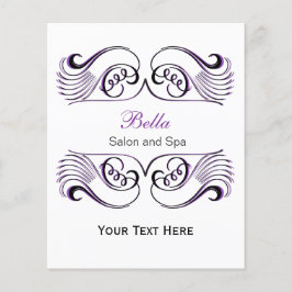 紫、白黒シックなビジネスフライヤー チラシ