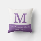 紫（白）色（ブロック）可逆ファミリーモノグラム クッション (裏面)