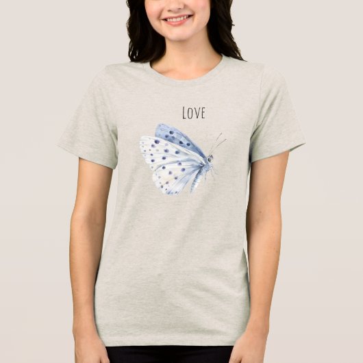 紫 白 蝶 愛 トライブレンドＴシャツ (正面)