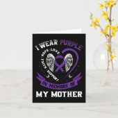 紫 私の母に捧ぐ 母のてんかん啓発 カード (黄色い花)