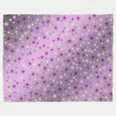 紫、笑い、幸せ、星、虹、色 フリースブランケット (正面(横))