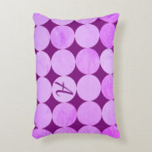 紫、紫マゼンタ、ピンクの円モノグラム アクセントクッション (正面(垂直))