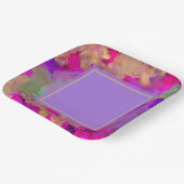 紫、紫、金ゴールドの大理石紙プレート ペーパープレート (傾斜あり)