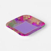 紫、紫、金ゴールドの大理石紙 ペーパープレート (傾斜あり)