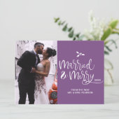 紫、結婚したメリークリスマス、写真カード シーズンカード (スタンド正面)