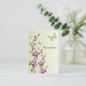 紫、緑のフローラ蝶エンクロージャカード エンクロージャーカード (スタンド正面)